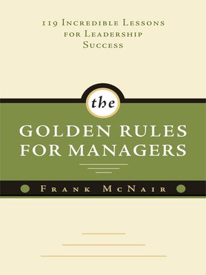 cover image of The Golden Rules for Managers